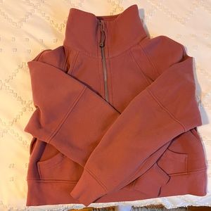 NEW* Brier Rose Funnel Neck Half Zip Scuba Sweatshirt